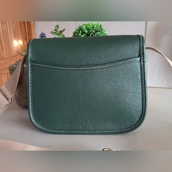 Dooney & Bourke Saddle Bag 20 Italian Leather In Sage - Picture 6 of 16